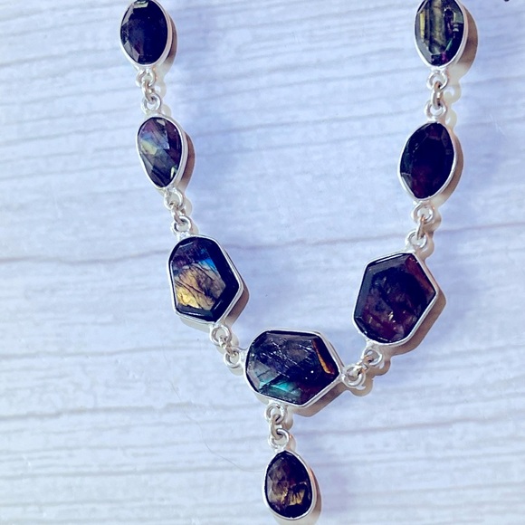 Labradorite silver necklace - Picture 6 of 6